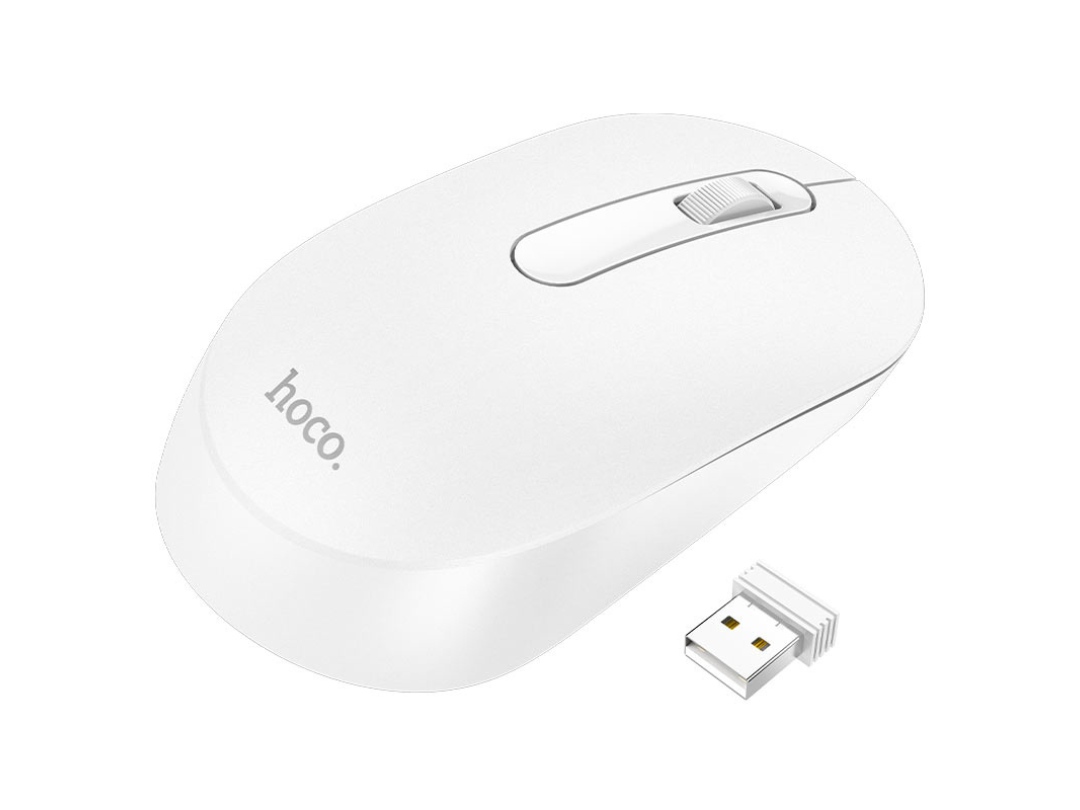 Hoco Wireless Business Mouse 2.4G - High Precision, Ergonomic, White Hoco Wireless Business Mouse 2.4G - High Precision, Ergonomic, White